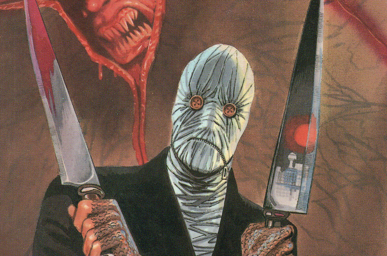 An illustration of Dr. Decker from the first issue of the Nightbreed comic book series from Epic Comics to coincide with this guide on how to read the Nightbreed comics in order.